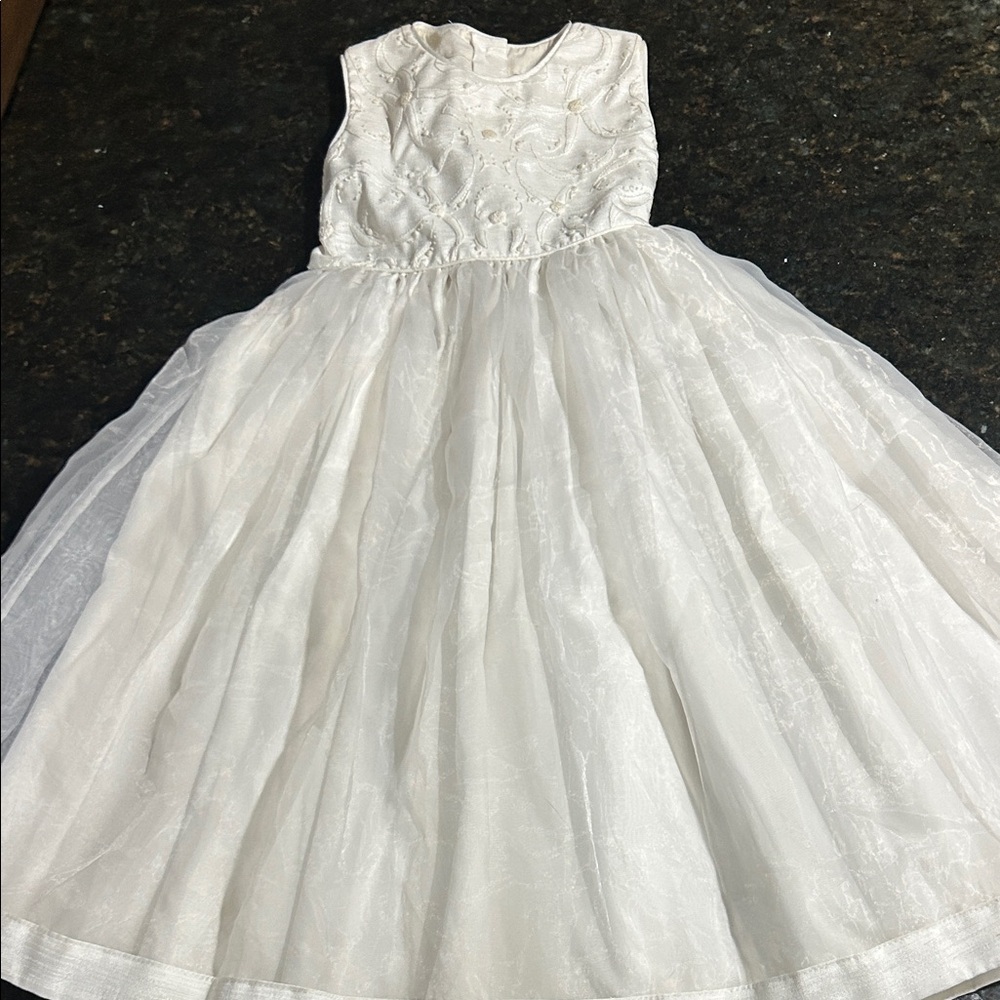 Strasburg flower girl ivory long dress